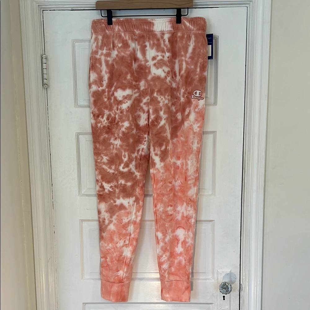 NWT Champion Pink Crush Tie-Dye Sweatpants